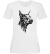 Жіноча футболка Морда добермана Білий Жіноча футболка Морда добермана Білий фото
