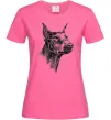 Жіноча футболка Морда добермана Яскраво-рожевий Жіноча футболка Морда добермана Яскраво-рожевий фото