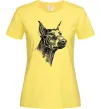 Жіноча футболка Морда добермана Лимонний Жіноча футболка Морда добермана Лимонний фото
