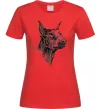 Жіноча футболка Морда добермана Червоний Жіноча футболка Морда добермана Червоний фото