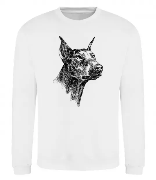 Свитшот Морда добермана Белый фото