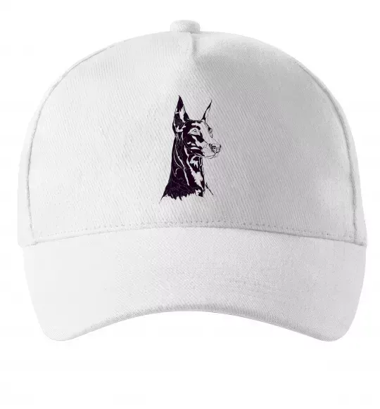 Кепка Доберман Білий фото