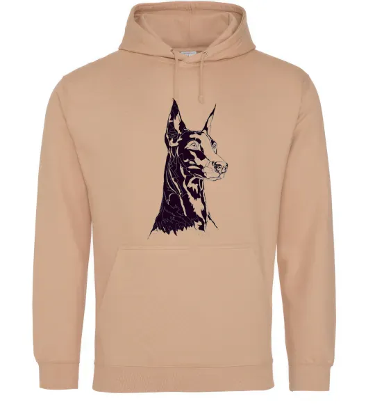 Жіноча толстовка (худі) Доберман Пісочний фото