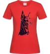 Жіноча футболка Доберман Червоний Жіноча футболка Доберман Червоний фото
