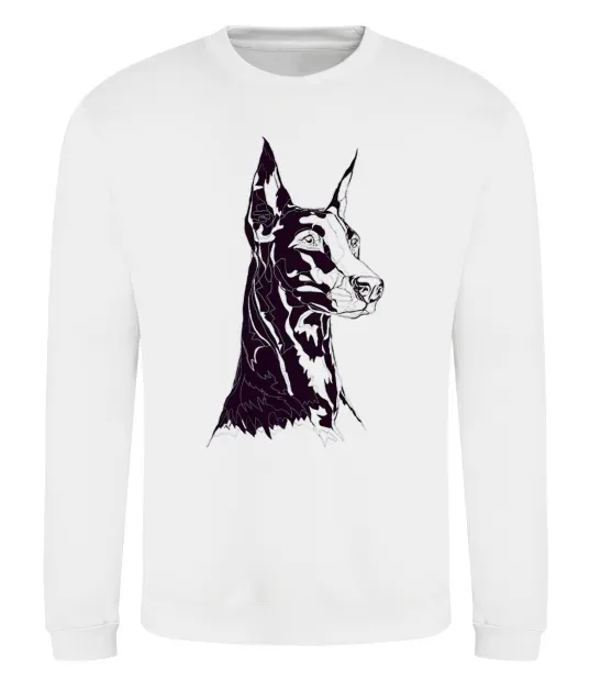 Світшот Доберман Білий фото