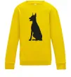 Детский Свитшот Black doberman Солнечно желтый фото
