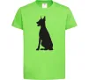 Дитяча футболка Black doberman Лаймовий Дитяча футболка Black doberman Лаймовий фото