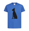 Дитяча футболка Black doberman Яскраво-синій фото