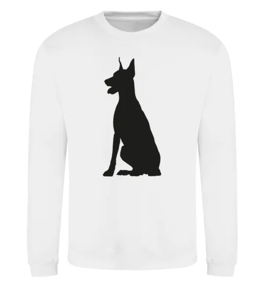 Свитшот Black doberman Белый фото