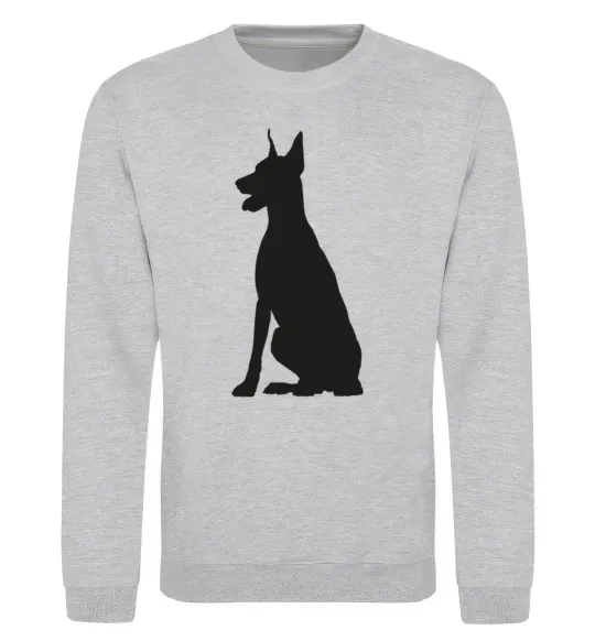 Свитшот Black doberman Серый меланж фото