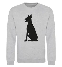 Світшот Black doberman Сірий меланж фото