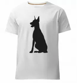 Мужская премиум футболка Doberman White Черный фото