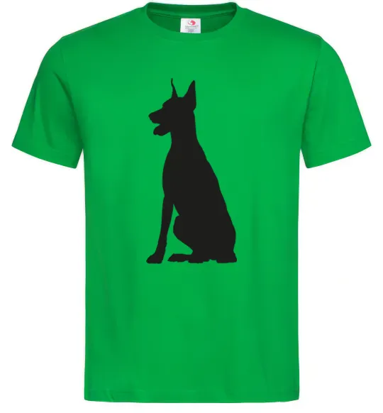 Чоловіча футболка Black doberman Зелений фото