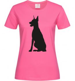 Жіноча футболка Black doberman Жіноча футболка Black doberman