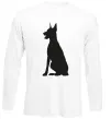 Лонгслив Black doberman Белый фото