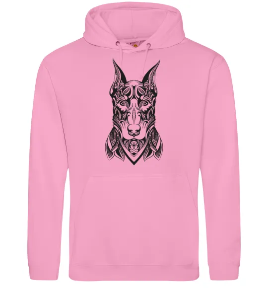 Женская толстовка (худи) Blackrcolor doberman Розовый фото