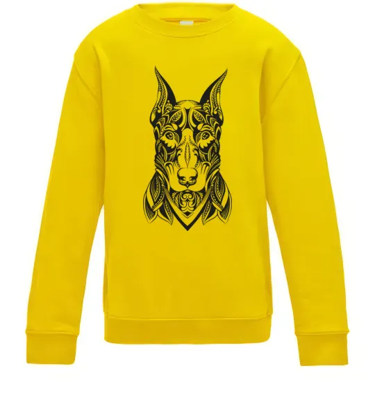 Дитячий світшот Blackrcolor doberman Сонячно жовтий фото