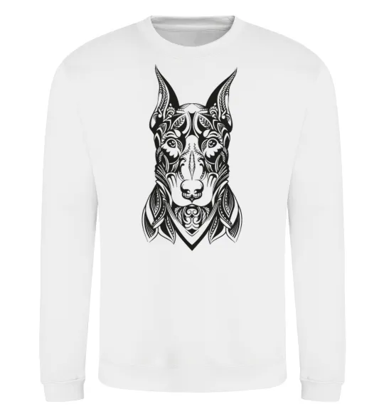 Світшот Blackrcolor doberman Білий фото