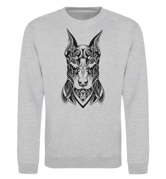 Світшот Blackrcolor doberman Сірий меланж фото