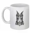 Чашка керамічна Blackrcolor doberman Білий фото
