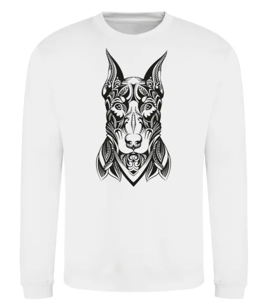 Світшот Blackrcolor doberman Білий фото