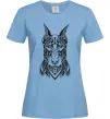 Женская футболка Blackrcolor doberman Голубой фото