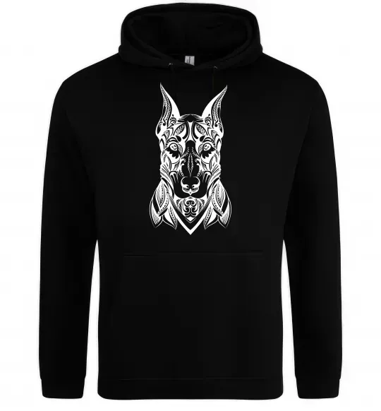 Мужская толстовка (худи) Blackrcolor doberman Черный фото