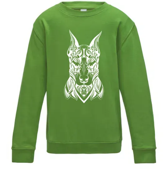 Дитячий світшот Blackrcolor doberman Лаймовий фото