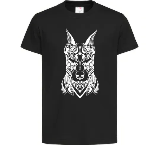 Детская футболка Blackrcolor doberman Черный фото