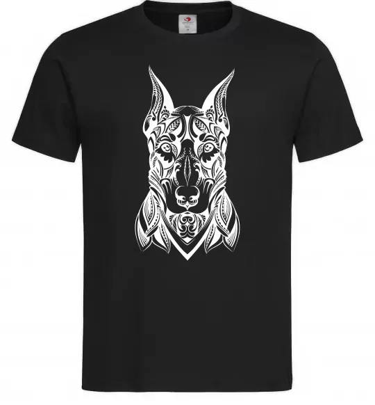 Мужская футболка Blackrcolor doberman Черный фото