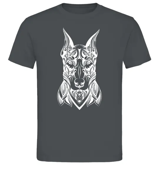 Мужская футболка Blackrcolor doberman Графит фото