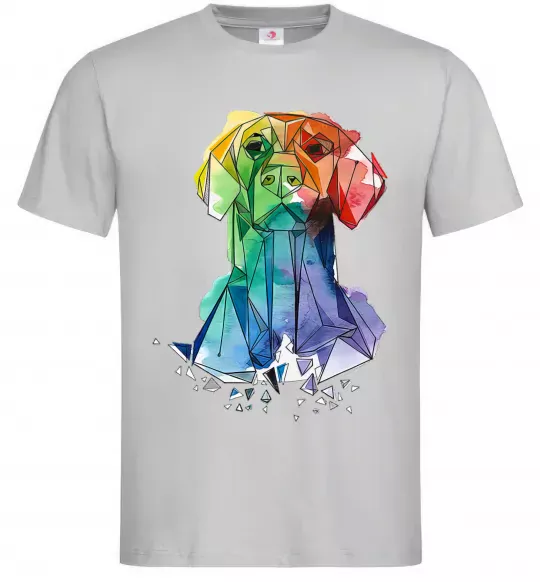 Чоловіча футболка Лабрадор кольоровий Сірий фото