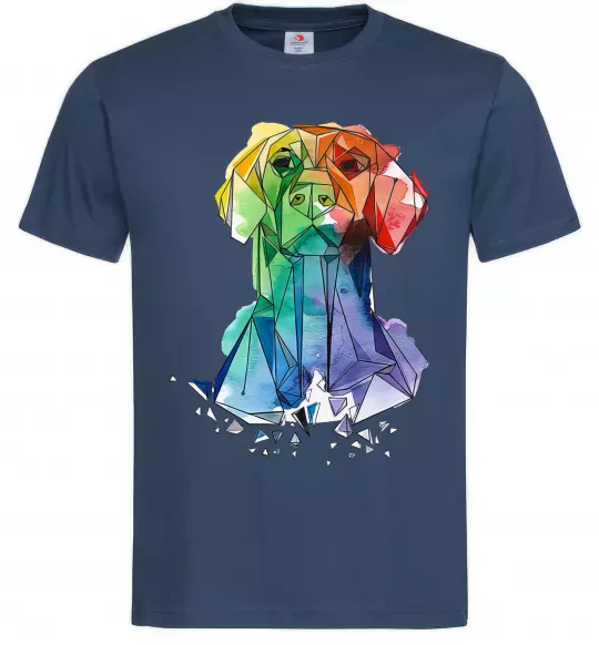 Чоловіча футболка Лабрадор кольоровий Темно-синій фото