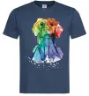 Чоловіча футболка Лабрадор кольоровий Темно-синій фото