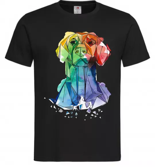 Чоловіча футболка Лабрадор кольоровий Чорний фото