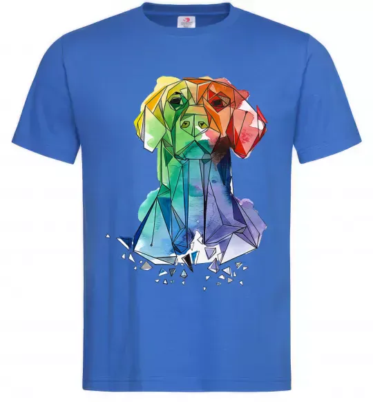 Чоловіча футболка Лабрадор кольоровий Яскраво-синій фото