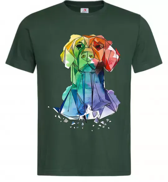 Чоловіча футболка Лабрадор кольоровий Темно-зелений фото