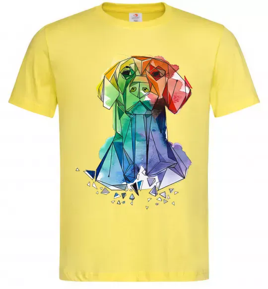 Чоловіча футболка Лабрадор кольоровий Лимонний фото