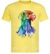 Мужская футболка Лабрадор цветной Лимонный фото