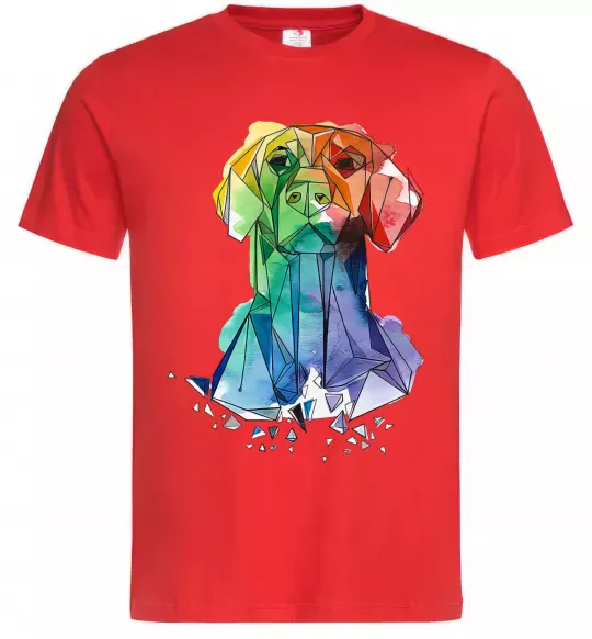 Чоловіча футболка Лабрадор кольоровий Червоний фото
