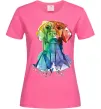 Женская футболка Лабрадор кольоровий Ярко-розовый Женская футболка Лабрадор кольоровий Ярко-розовый фото