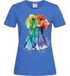 Женская футболка Лабрадор кольоровий Ярко-синий Женская футболка Лабрадор кольоровий Ярко-синий фото