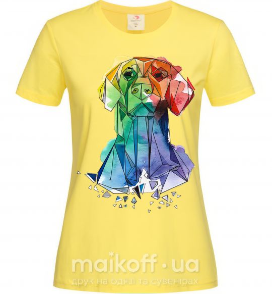 Женская футболка Лабрадор цветной Лимонный фото