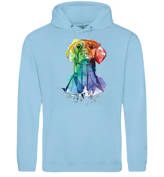 Жіноча толстовка (худі) Лабрадор кольоровий Блакитний фото