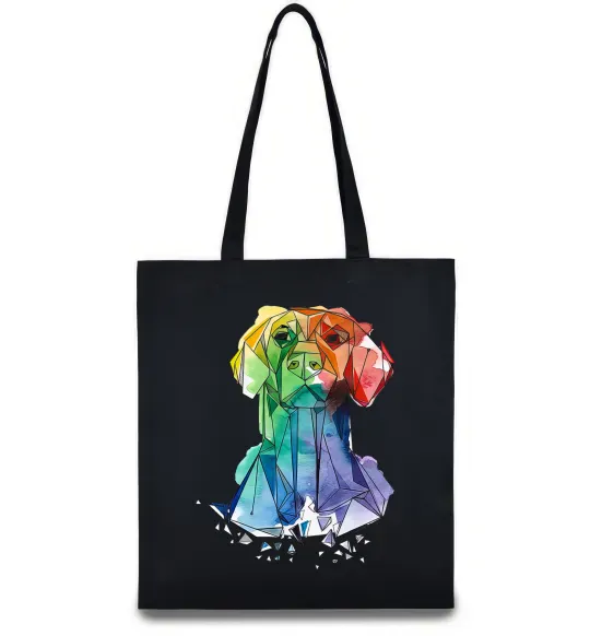 Эко-сумка Лабрадор кольоровий Черный фото
