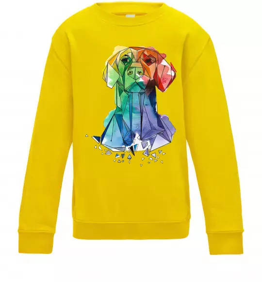 Детский Свитшот Лабрадор кольоровий Солнечно желтый фото