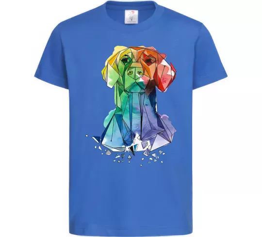 Дитяча футболка Лабрадор кольоровий Яскраво-синій фото