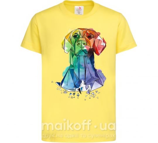 Детская футболка Лабрадор цветной Лимонный фото