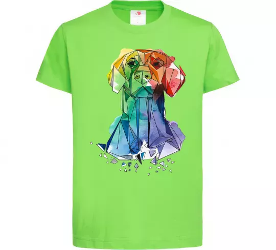 Дитяча футболка Лабрадор кольоровий Лаймовий фото