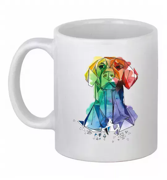 Чашка керамическая Лабрадор кольоровий Белый фото